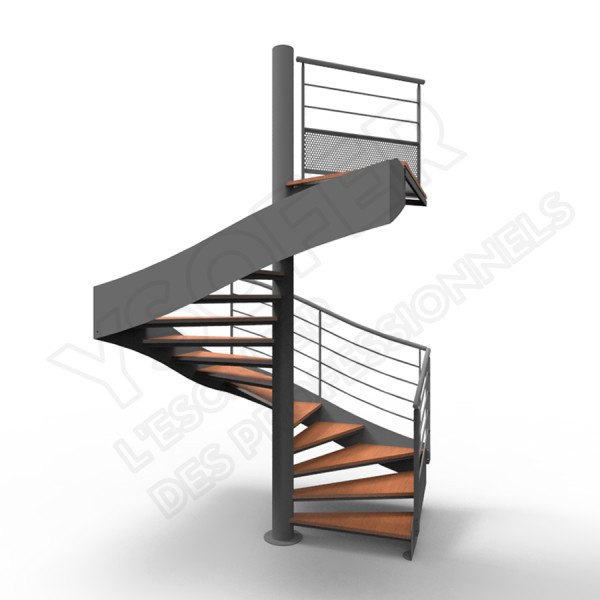 escalier helicoidal carre plan